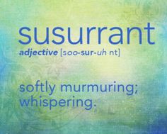 the words susurrantt are written in blue and green on an abstract background