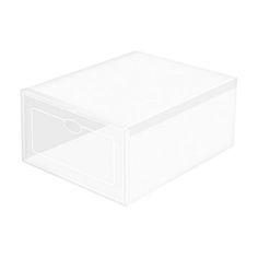 a clear plastic box on a white background