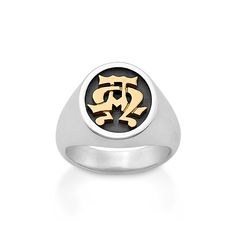 A classic signet ring design, the Alpha and Omega Ring is a bold testament of faith adorned with the first and last letters of the Greek alphabet in 14k gold and is a symbol of Jesus' declaration as the Beginning and the End in the Book of Revelation. Class Ring Ideas, Signet Ring Design, The Alpha And Omega, James Avery Rings, James Avery Artisan Jewelry, Graduation Rings, The Book Of Revelation, Alpha And Omega, Family Rings