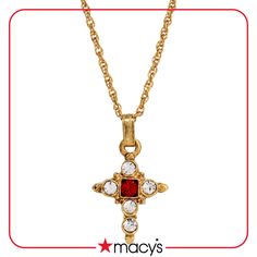 in stock Symbols Of Faith, Rococo Furniture, Faith Jewelry, Red Pendants, Crystal Cross, Chain Belt, Gold Dipped, Necklace Online, Cross Jewelry