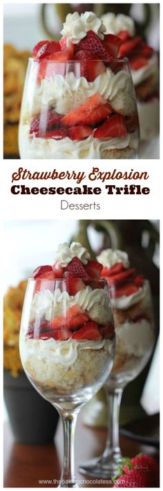 strawberry expression cheesecake trifle dessert recipe