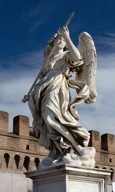 Bernini Sculpture, Cemetery Angels, Famous Sculptures, Angel Statue, Angel Sculpture, Angels Among Us, Angel Statues, Angels And Demons