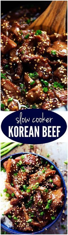 slow cooker korean beef with sesame seeds