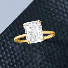 Ross-Simons - 4.25 Carat Cubic Zirconia Ring in 14kt Yellow Gold. Size 6. Dress up any outfit with this affordable sparkler! An icy 4.25 carat rectangular radiant-cut CZ is held in a four-prong setting of 14kt yellow gold. A classic arrangement that she's sure to love. 3/8" wide. CZ ring. CZ weights are diamond equivalents. Essential Jewelry, Styles Dress, Jewelry Styles, Boot Jewelry, Yellow Gold Jewelry, Jewelry Essentials, Toddler Boy Shoes, Cubic Zirconia Rings, Cz Ring