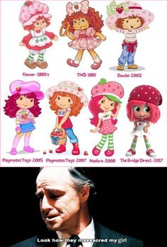 an image of some cartoon characters in different outfits and hats, with the caption's name on it