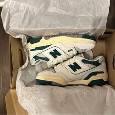 Super Cute And Affordable “550’s Big Kid ‘Sea Salt Pack Marsh Green” Green New Balance 550, Green New Balance, Shoes Brand, New Balance Shoes, Big Kid, Sea Salt, Shoe Brands, Big Kids, New Balance