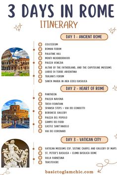 Rome in 3 days To Do In Rome Italy, 5 Days In Rome Itinerary, What To Do In Rome In 3 Days, Rome 5 Day Itinerary, Rome Things To See, 7 Days In Rome, Rome Trip Itinerary, Rome And Florence Itinerary, Rome Itenary 4 Days