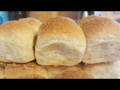 three rolls stacked on top of each other