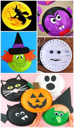 Ghosts and goblins and witches, too! Here are over thirty BOO-tiful paper plate crafts for kids to make this fall. Kids Crafts Toddlers, Halloween Craft Activities, Halloween Infantil, Paper Plate Crafts For Kids, Halloween Crafts For Toddlers