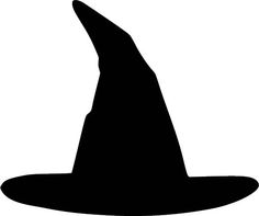 a wizard hat silhouetted against a white background