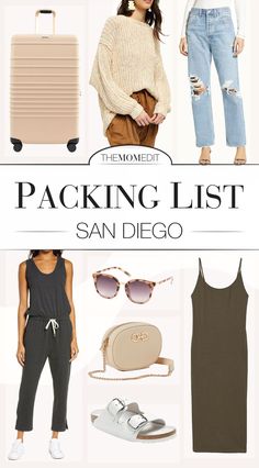 the packing list for san diego