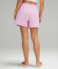 Oh so breezy. Cut from crisp poplin fabric in a relaxed fit, these lightweight shorts are your new long-weekend go-to. Designed for Casual. Relaxed fit is roomy through glutes and thighs. Front pockets with interior card sleeve. Waistband drawcord helps you customize the fit. Lululemon Summer Shorts With Built-in Liner, Lululemon Relaxed Fit Shorts For Summer, Lululemon Relaxed Fit Shorts With Elastic Waistband, Lululemon Shorts With Pockets For Summer, Lululemon Relaxed Fit Shorts, Pink Bottoms For Daywear, Short Length, Pink Bottoms For Daywear With Short Length, Spring Casual Lululemon Shorts, Pink Short Length Bottoms For Daywear