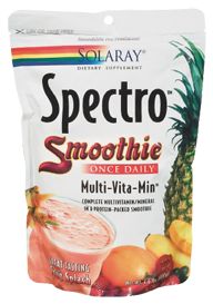 a bag of smoothie mix with fruit on the side