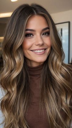 Early Fall Hair Color, Summer Hair 2024 Bronde, Winter Brown Balayage, Brunette Hair For Fair Skin, Fall Caramel Balayage, Lived In Hair Color Brunette, Fall Brown Balayage, Winter Bronde Haircolor, Brown To Caramel Balayage