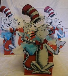 dr seuss and the cat in the hat pop up card