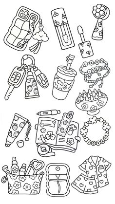 coloring pages for children with different items