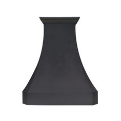 a black stove hood on a white background