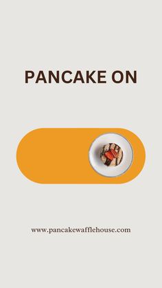 a pancake on a plate with the words pancake on it