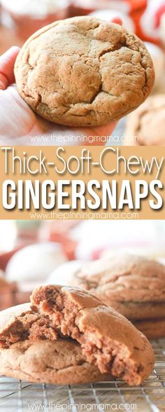 thick soft chewy ginger snaps are the perfect treat for those cold winter nights and they're delicious