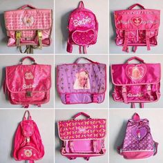 the instructions for how to make a barbie doll backpack and purse with pictures on it