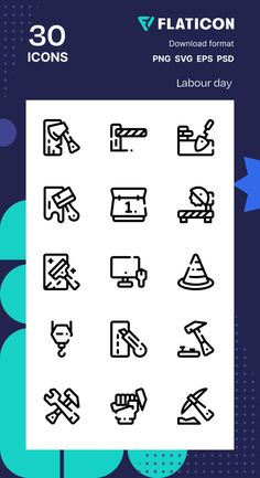 the flat icon pack includes different types of icons, such as arrows and other symbols