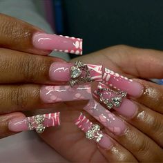 Weak Nails, Drip Nails, Nail Candy, Acrylic Nails Coffin Pink, Unique Acrylic Nails, Acrylic Nails Coffin Short, Glam Nails