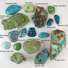 Tourquise Stone, Types Of Rocks, Agate Carving, Gemstones Chart, Turquoise Gem, Rock Hunting, Zuni Jewelry, Pretty Rocks, Beautiful Stones