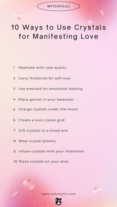 the top ten ways to use crystals for manicureing love by witchlily