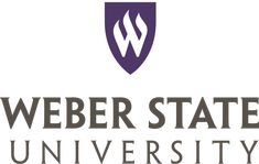 the webber state university logo is shown in black and white, with purple accents