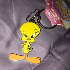 Tweety Bird Key Chain / Bag Charm Tweety Bird, Stain Glass, Chain Bag, Key Card Holder, Having A Crush, Chain Bags, Warner Bros, Card Holders, Key Chain