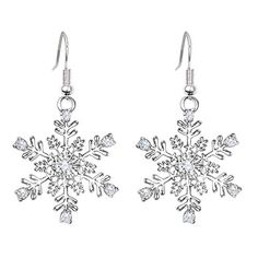 Winter Earrings, Faith Jewelry, Snowflake Earrings, Silver Snowflakes, Christmas Earrings, Christmas Jewelry, Gorgeous Earrings, High Quality Jewelry, Bridal Earrings