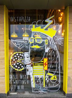 Pizza Store, Pizza Branding, Window Mural, Food Truck Design, Resort Design, Pizza Restaurant, Truck Design, Window Art, Creative Industries