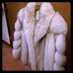 Blue Fox From Canada Size Medium To Large Brand New A Gift Luxury White Fur Coat For Formal Events, White Luxury Fur Coat For Formal Occasions, Luxury White Fur Coat For Formal Occasions, Luxury Hooded Fox Fur Coat, Luxury Double-breasted Winter Fur Coat, Winter Long-sleeve Fur Coat With Double-lined Hood, Silver Fox Fur Coat, Hooded Mink-colored Faux Fur Outerwear, Clean Environment