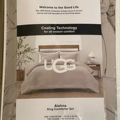 an advertisement for the ugg comforter set