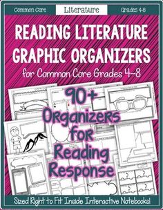 the front cover of reading literature graphic organizers for students to use in their classroom library