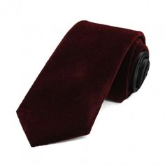 Burgundy Tie, Wedding To Do List, Slim Tie, Holiday Attire, Velvet Material, Prom Outfits, Tie Knots, Color Swatch, Tie And Pocket Square