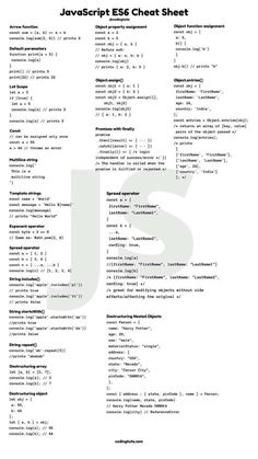 an image of a programming program with the text,'jvscript ege chat sheet