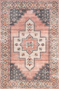 Laurel Medallion Washable Rug | Blush – Rugs USA Blush Rug, Lauren Liess, Paisley Rug, Outdoor Rugs Patio, Washable Area Rug, Checkered Rug, Custom Size Rugs, Plush Rug, Rugs Usa