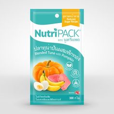 a package of nutri pack with bananas and melon