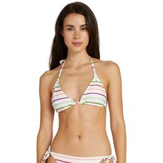 Kate Spade Triangle Bikini Top - Party Stripe Kate Spade's Triangle Bikini Top Features A Colorful Stripe Print, Removable Soft Cups And Adjustable Tie Straps For A Timeless Bikini Top. * Triangle Bikini Top * Logo Charms * Removable Soft Cups * Adjustable Straps For Comfort * Swimsuit Fabric: Microfiber Jersey - 85% Nylon/15% Spandex Size Small New With Tags * Hand Wash Cold, Line Dry Fitted White Halter Top With Tie-side Bottom, White Kate Spade Swimwear For Spring, Kate Spade Swimwear For Poolside, Kate Spade Swimwear For Summer Pool, Kate Spade Swimwear For Pool In Summer, Kate Spade Swimwear For Pool In Spring, Kate Spade Swimwear For Beach Season, Kate Spade Swimwear For Poolside And Beach Season, Kate Spade Swimwear For Summer Pool Season