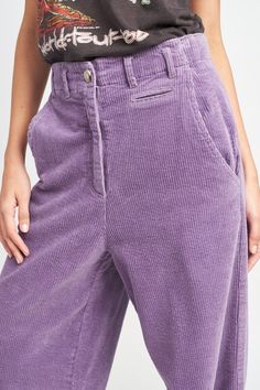 Our Wide Leg Corduroy Pants make a stylish addition to your wardrobe. Crafted from 100% cotton, these straight leg pants have a comfortable mid-rise fit and are perfect for everyday wear. Model wears size Small, with a height of 5'9" for reference. Imported. Affordable 90s Inspired Mid-rise Bottoms, Light Purple Pants Outfit, Wide Leg Corduroy Pants, Corduroy Wide Leg Pants, Outfit Elegantes, Purple L, Quirky Fashion, Pants With Pockets, Corduroy Fabric