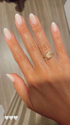 Classy Bride Nails, Pink Builder Gel Nails, Wedding Nails For Bride Classy Bridal, Almond Neutral Nails, Subtle French Manicure, Short Clean Nails, Wedding Nails Natural, Small Almond Nails, Nurse Nails