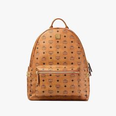 MCM Stark Side Studded Backpack in Visetos Backpacks 8809675893991 Free Shipping Worldwide South Korea Style, Studded Backpack, Structured Design, Korea Style, Mcm Logo, Korea Fashion, Sunglasses Sale, Nappa Leather, Leather Trim