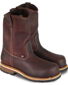 Thorogood Men's American Heritage Emperor Wellington Work Boots - Composite Toe, Dark Brown Western Work Boots, Western Work, Boot Barn, Black Shoes Men, Roper Boots, Mens Cowboy, Work Boots Men, Bean Boots, American Heritage