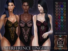 RemusSirion's Interference Lingerie Clothes Cc, Sims 4 Black Hair, Sims 4 Traits, Sims Clothes, Sims 4 Body Mods, Sims 4 Cc Skin, Sims 4 Cc Folder, Free Sims, Sims 4 Dresses