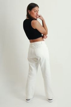 This is a 100% Cotton, Jean. It is embroidered with our signature brand logo flower. It fits mid-waist with wide-leg at the bottom of the jean. It can be styled in many ways and weather. Mix and match with some sneakers, boots, or heels. White Cargo Jeans For Streetwear, White Cropped Cotton Jeans, Cropped Flare Jeans For Spring, White Cropped Jeans For Spring Everyday Wear, White Flare Jeans For Everyday Wear, White Flare Jeans For Everyday, White Cropped Jeans For Everyday Spring Wear, Everyday Cropped Flare Jeans For Spring, Everyday Spring Cropped Flare Jeans