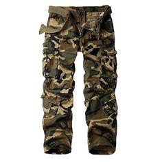 Category:WE-Pants; Season:Spring, Fall, Winter, Summer; Fabric:95% Cotton; Gender:Men's; Style:Classic,Streetwear; Elasticity:Inelastic; Occasion:Casual,Outdoor; Details:Only pants; Fit Type:Loose Fit; Function:Wearable,Sports,Outdoor; Waistline:High Waist; Pattern:Solid Colored; Design:Cargo Pocket,Multi Pocket,Pocket,High Rise; Pants Type:Cargo Pants,Work Pants,Parachute Pants; Fly Type:Zipper; Front page:FF; Listing Date:08/04/2023; Production mode:Self-produce; Hips:; Length:; Waist:; SizeChart1_ID:2:184630; Fit US Size:; Fit UK Size:; Fit EU Size:; Pants Length:Full Length Mens Tactical Pants, Cargo Work Pants, Combat Trousers, Overalls Men, Cotton Cargo Pants, Streetwear Pants, Military Combat, Camo Cargo Pants, Pants Plus Size