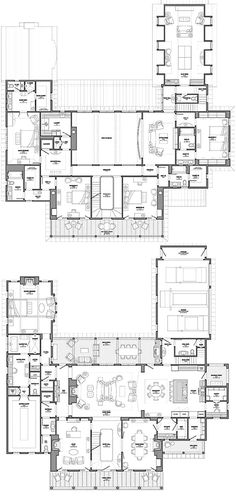 two floor plans showing the first and second floors