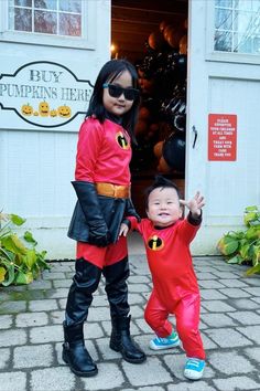 Older Sister Little Brother Halloween Costumes Sister Halloween Costumes Toddler Baby, Siblings Costumes Brother Sister, Brother Sister Costumes, The Incredibles Costume, Brother Sister Halloween Costumes, Halloween Constumes, Sister Halloween Costumes