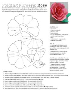 the instructions for folding flowers rose